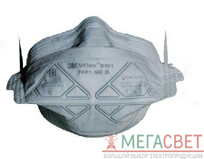 Полумаска противоаэрозольная фильтрующая складная класс защиты FFP1 NR D (4 ПДК) станд. размер 3М 7100102661 0