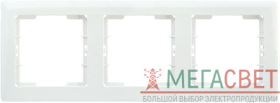 Рамка 3-м BOLERO РГ-3-ББ горизонт. бел. IEK EMB30-K01