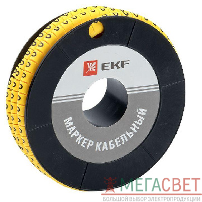 Маркер каб. 2.5кв.мм &quot;0&quot; (ЕС-1) (уп.1000шт) EKF plc-KM-2.5-0