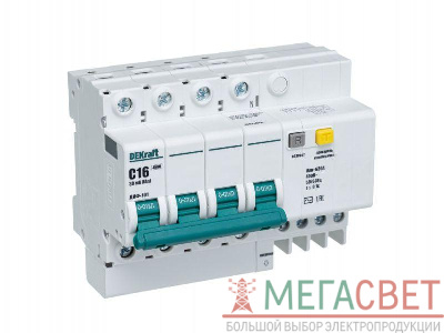 Выключатель автоматический дифференциального тока 4п C 16А 30мА тип AC 4.5кА ДИФ-101 SchE 15020DEK