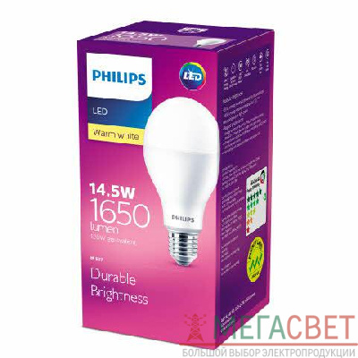 Лампа светодиодная LEDBulb 14.5W E27 3000К 230В A67 Philips 929002003849