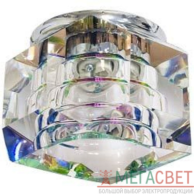 Светильник потолочный, JCD G9 с многоцветным стеклом, хром, с лампой, JD64-MC 19984