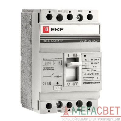 Выключатель нагрузки 3п ВН-99 800/630А EKF sl99-800-630