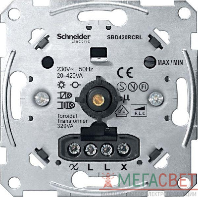 Механизм светорегулятора поворотного СП Merten Artec 420В.А универс. SchE MTN5138-0000