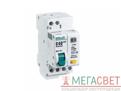 Выключатель автоматический дифференциального тока 2п (1P+N) C 40А 30мА тип AC 4.5кА ДИФ-102 2мод. SchE 16007DEK