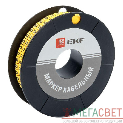 Маркер каб. 1.5кв.мм "B" (к-1000ед) (ЕС-0) EKF plc-KM-1.5-B