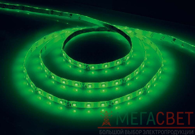 Cветодиодная LED лента Feron LS604, 60SMD(3528)/м 4.8Вт/м  1м IP65 12V зеленый 27749