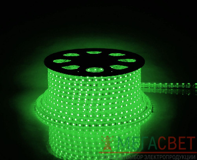 Cветодиодная LED лента Feron LS707, 60SMD(5050)/м 14.4Вт/м  50м IP65 220V зеленый 26247