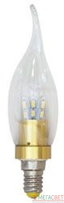 Лампа светодиодная, 12LED(4.5W) 230V E14 2700K, LB-71 25469