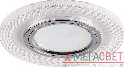 Светильник встраиваемый с белой LED подсветкой Feron CD955 потолочный MR16 G5.3 прозрачный 32566