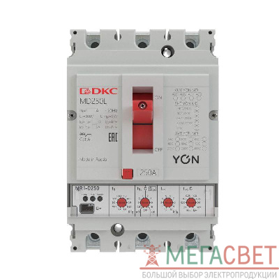 Выключатель автоматический 3п 100А 40кА Ir 0.4…1xIn Isd 1.5…10xIn YON MD100N-MR1 DKC MD100N-MR1