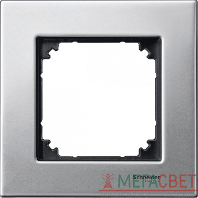Рамка 1-м Merten метал. плат. серебро SchE MTN403160