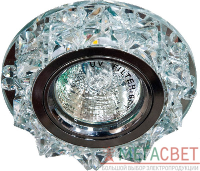 Светильник встраиваемый с белой LED подсветкой Feron CD2917 потолочный MR16 G5.3 прозрачный 28466