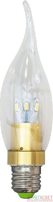 Лампа светодиодная, 6LED(3.5W) 230V E27 6400K золото, LB-71 25283
