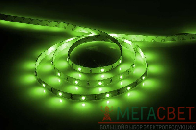 Cветодиодная LED лента Feron LS606, 30SMD(5050)/м 7.2Вт/м  5м IP20 12V зеленый 27757