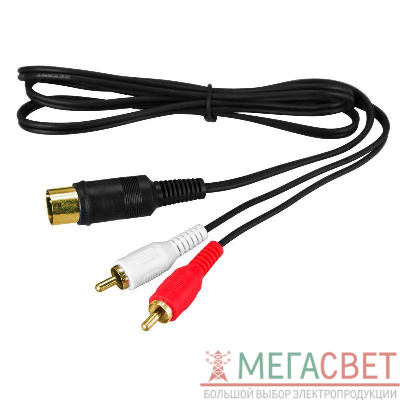 Шнур DIN 5PIN Plug-2 RCA Plug 1.5м (GOLD) Rexant 17-2512