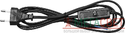Сетевой шнур с выключателем, 230V 1.9м черный, KF-HK-1 23050