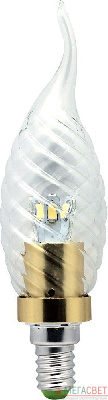 Лампа светодиодная, 6LED(3.5W) 230V E14 2700K золото, LB-78 25370