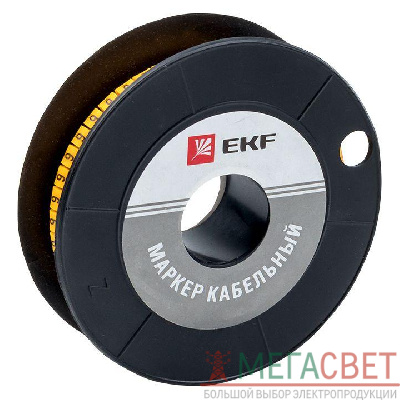 Маркер каб. 2.5кв.мм &quot;6&quot; (ЕС-1) (уп.1000шт) EKF plc-KM-2.5-6