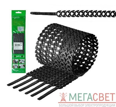 Хомут кабельный RAPSTRAP 10х300 термопласт черн. (уп.24шт) SchE IMT38068