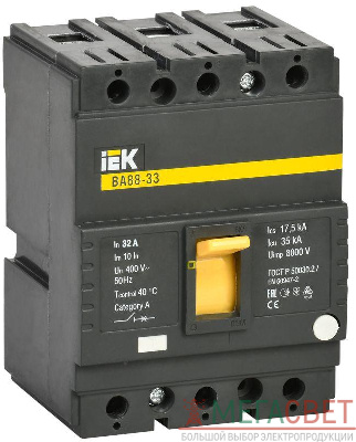 Выключатель автоматический 3п 32А 35кА ВА 88-33 IEK SVA20-3-0032
