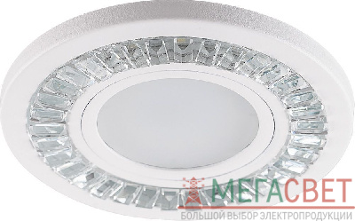 Светильник встраиваемый с LED подсветкой Feron CD958 потолочный MR16 G5.3 прозрачный, белый 32656