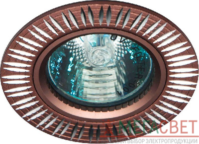 Светильник встраиваемый Feron GS-M369 потолочный MR16 G5.3 коричневый 28215