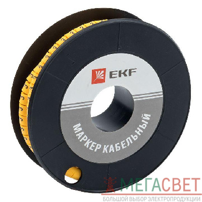 Маркер каб. 1.5кв.мм &quot;3&quot; (к-1000ед) (ЕС-0) EKF plc-KM-1.5-3