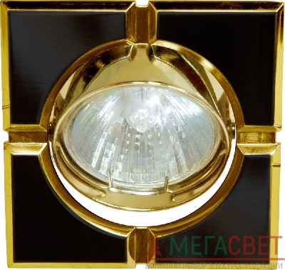 Светильник потолочный, MR16 G5.3 черный-золото, 098T-MR16-S 17662