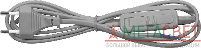 Сетевой шнур с выключателем, 230V 1.9м серый, KF-HK-1 23049