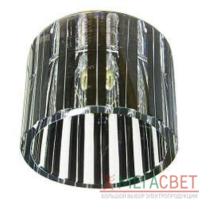 Светильник потолочный, JCD G9 с черным стеклом, хром, с лампой, CD84 19251
