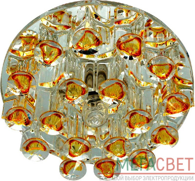 Светильник встраиваемый Feron 1550 потолочный JCD9 G9 желтый-прозрачный 28429