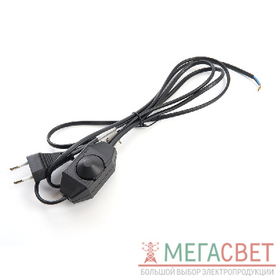 Сетевой шнур с диммером 230V 2м, черный, DM103-200W 23059