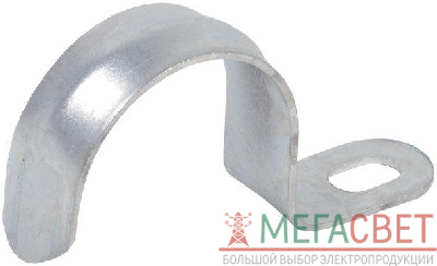 Скоба крепежная однолапковая d25-26мм метал. (уп.10 шт) IEK CMAT10-25-010