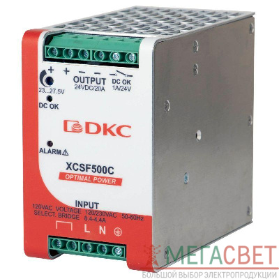Источник питания "OPTIMAL POWER" 1ф 500Вт 10А 48В с ORing диодом DKC XCSF500D