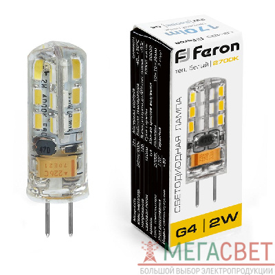 Лампа светодиодная Feron LB-420 G4 2W 2700K 25858