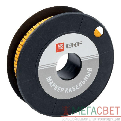 Маркер каб. 2.5кв.мм &quot;9&quot; (ЕС-1) (уп.1000шт) EKF plc-KM-2.5-9