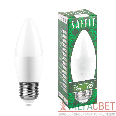 Лампа светодиодная SAFFIT SBC3713 Свеча E27 13W 4000K 55167