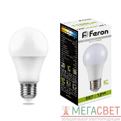 Лампа светодиодная Feron LB-93 Шар E27 12W 4000K 25487