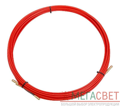Протяжка кабельная (мини УЗК в бухте) 15м стеклопруток d3.5мм красн. REXANT 47-1015