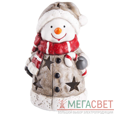 Фигура керамическая &quot;Снеговичок в шарфе&quot; 7.5х6.5х12см Neon-Night 505-015
