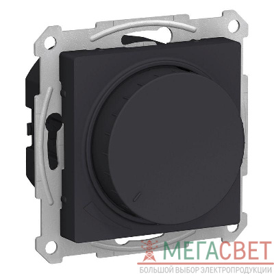 Светорегулятор поворотно-нажимной AtlasDesign 400Вт механизм карбон SchE ATN001023