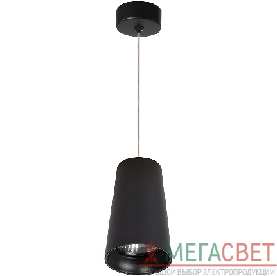 Светильник потолочный Feron ML1838 Barrel BELL levitation на подвесе1.7 м ,MR16 35W 230V, черный 48421