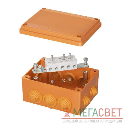 Коробка ответвительная FS 150х110х70мм 5р 450В 30А 16кв.мм с каб. вводами и клеммн. IP56 пластик. DKC FSB21516