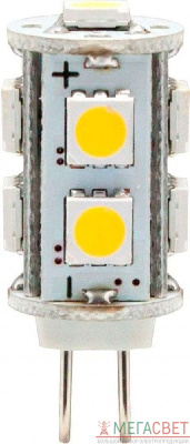 Лампа светодиодная, 9LED(2W) 12V G4 4000K, LB-402 25209