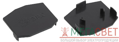 Заглушка TRM-PC20-EC-B торцевая для встраив. магнит. шинопровода NOVA TRM-PC20 Эра Б0054791