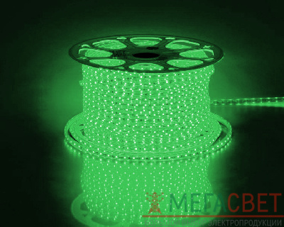 Cветодиодная LED лента Feron LS704, 60SMD(2835)/м 4.4Вт/м 100м IP65 220V зеленый 26241