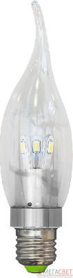 Лампа светодиодная, 6LED(3.5W) 230V E27 6400K хром, LB-71 25280