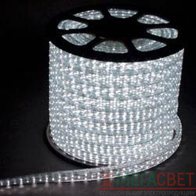 Дюралайт (световая нить) со светодиодами, 5W 50м 230V 144LED/м 11х30мм, белый 3000K, LED-F5W 26122