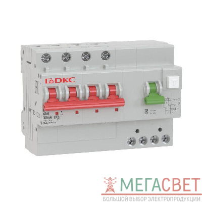 Выключатель автоматический дифференциального тока 4п C 32А 30мА 6кА тип A MDV63 YON MDV63-42C32-A